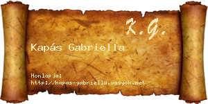 Kapás Gabriella névjegykártya