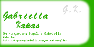 gabriella kapas business card
